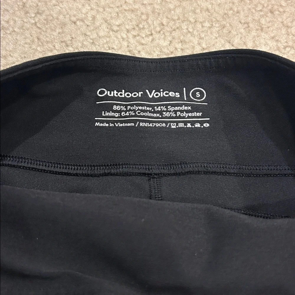 Outdoor Voices Black Bike Shorts